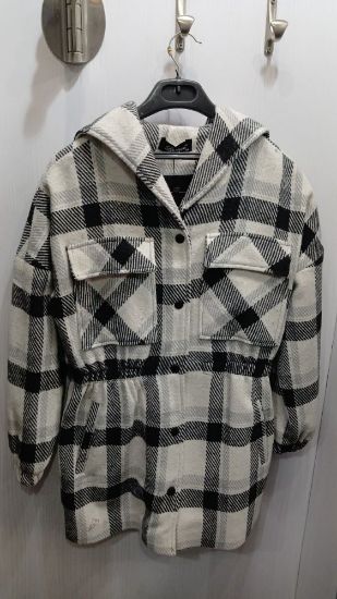 Picture of Women's plaid wool coat