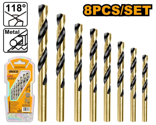 Picture of twist drill bits set(8pcs Steel )