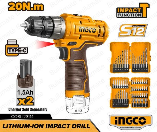 Picture of Cordless drill with drill bit set