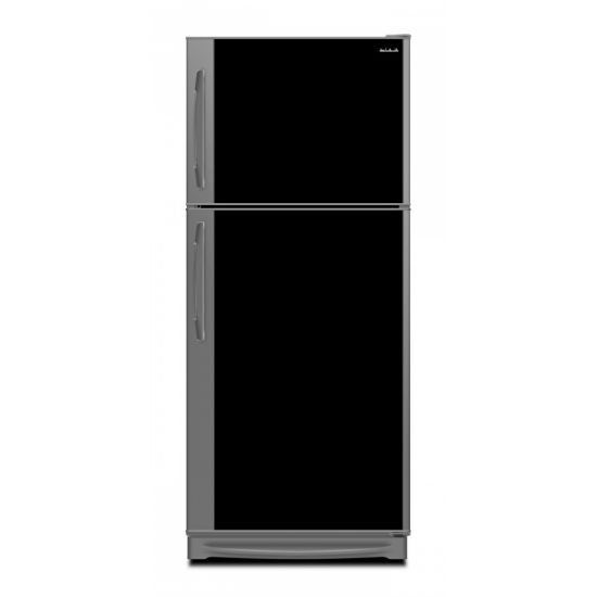 Picture of 23 ft. Air Cooled Refrigerator with 2 Doors and Mesh Shelf (Silver, Black Door)