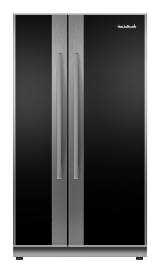 Picture of Al-Hafez refrigerator, 30 feet, two adjacent doors, air cooling, silver, black door