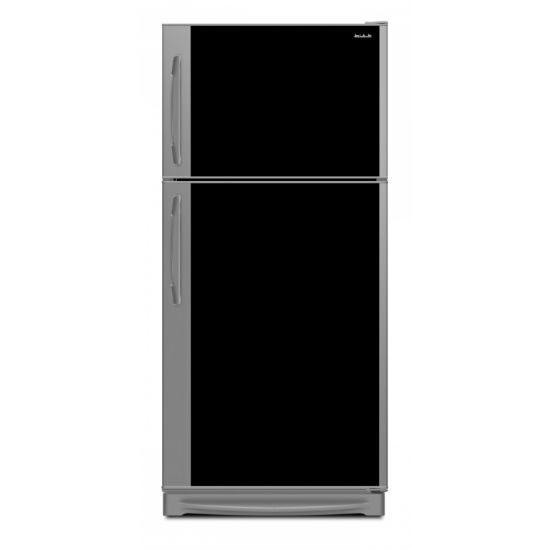 Picture of 26 ft. Air Cooled Refrigerator, 2 Doors, Silver, Black Door