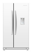 Picture of 30 feet side by side air cooled refrigerator with faucet